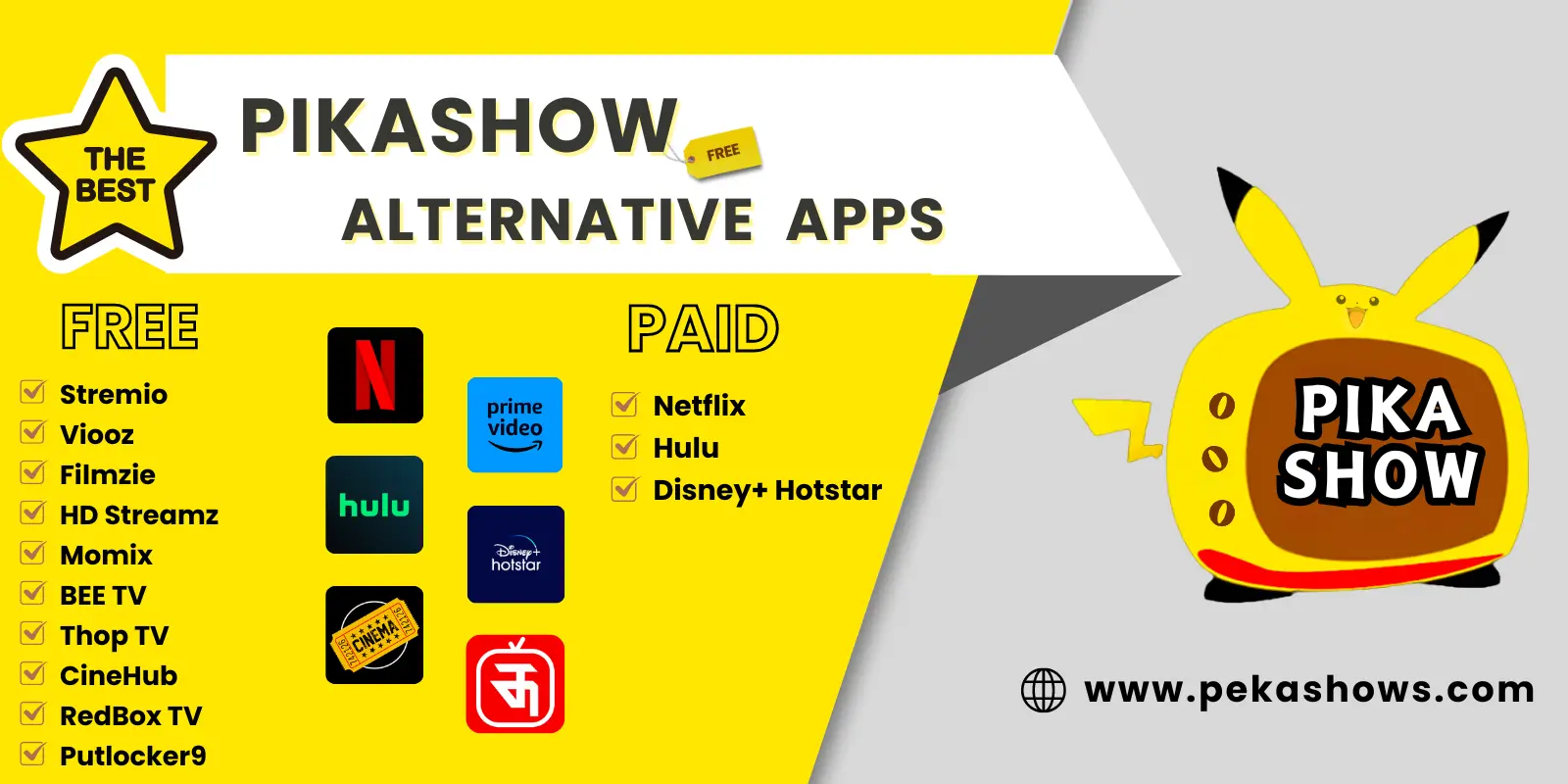 PikaShow Alternative Apps